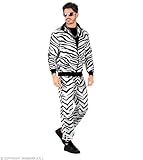 Widmann - Kostüm Trainingsanzug, Tiermuster Zebra, Animal Print, 80er Jahre Outfit, Jogginganzug,...