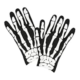 Widmann 34275 - Skelett Handschuhe, Knochen, Halloween, Fasching, Karneval, Mottoparty