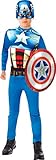 Rubie's Klassisches Captain America Sortiment + Schild – 7 – 8 Jahre