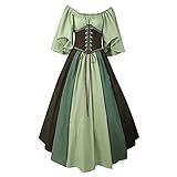 Fannyfuny Mittelalter Kleid Mädchen Renaissance Retro Partykleid Mittelalter Kostüme Damen Gothic...