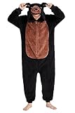 Loiahoer Unisex Erwachsene Bär Onesie Kostüm Pyjama Halloween Cosplay Kostüm Neuheit Tier SHU...