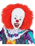 Smiffys IT the Movie, Pennywise-Maske, Ganzer Kopf, Latex Halloween