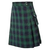 Schottischer Kilt Herren Kariert Klassischer Schottische Tartan Kilt Goth Rock Minirock Streetwear...