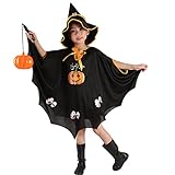 HomeMall Halloween kostüm Kinder, Fasching kostüme hexenkostüm Kürbis, Fledermaus Umhang...