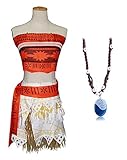 LoveLegis Vaiana Moana Kostüm - komplett - enthält Moana Halskette - Frau - Karneval - Halloween -...