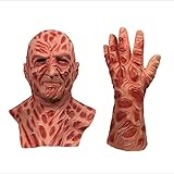 Halloween-Kostüm, Fre_ddy Krue_ger Vinyl-Maske, Nightmare on Elm Street Kostüm, gruselige...