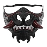 Samurai Masken Cosplay Maske Japanische Gesichtsmaske FüR Damen Und Herren Mit Verstellbarem...