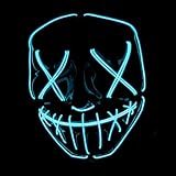 Original Cup The Purge® LED Maske | American Nightmare Blau | Premium Qualität | Hartplastik | 3...