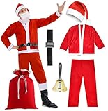 Kostümheld® 6 in 1 Nikolauskostüm - Einheitsgröße - Weihnachtsmannkostüm - Santa Costume -...