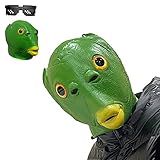 BONHHC Lustige Fisch Maske,Tierkopfmaske,Grüne Murloc Maske,Tierfisch Kopfbedeckung,Lustige Monster...