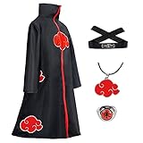 Akatsuki Mantel für Kinder Erwachsener Unisex Cosplay Kostüm, Cosplay Halloween Party Kostüm...