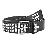 1 Nieten Bullet-Gürtel mit, Gothic- und Punk-Accessoires für Männer und Frauen, verstellbarer...