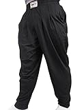 Muscle Alive Herren Fitnessstudio Ausgebeulte Hose für Bodybuilding Baumwolle und Elasthan schwarz...