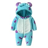 Baby Junge Mädchen Hai Kostüm Plüsch mit Kapuze Strampler Cute Animal Cosplay Jumpsuit...