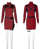 Frauen Ada Wong Kostüm Cheongsam Ada Wong Cosplay Rotes Kleid Slim Fit Strickpullover Rock...