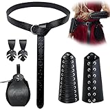 Halloween Nekromanten Anzug Mittelalterliche Accessoires Set,Mittelalter Armschienen Mittelalter...