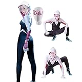 JMOCD Gwen Spiderman Kostüme Mit Maske für Kinder Erwachsene,Party Halloween Karneval Cosplay...
