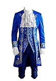 Die Schöne und das Biest Beast Suit Prince Adam Cosplay Kostüm Herren Blau M