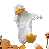 Ristyur Enten-Einteiler-Pyjama für Erwachsene | Plüsch Ente Kostüm Flanell Cosplay Kostüm Ente -...