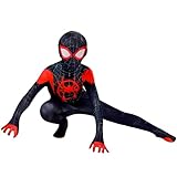 Glurak Kinder Cosplay Kostüm Fitting Miles Spider Overall Enge Halloween Kleidung für Halloween...