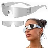 behone Futuristische Sonnenbrille Space Brille Alien Brille set Partybrille Funbrille Futuristische...