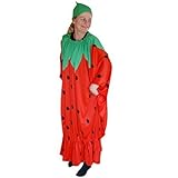 Ikumaal Erdbeer-Kostüm, To77 M-XL, für Erwachsen-e Männer Frau-en, Erdbeeren Früchte Obst...