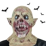 OdiuK Vampirmaske Gruselige Schrei Maske Halloween Party Horror Requisiten Vollkopf Horror Dämon...