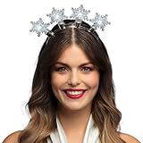 Boland 13303 - LED Tiara Schneeflocken, Haarreif mit Beleuchtung, Zubehör für Kostüme, Accessoire...
