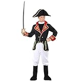 Widmann - Kinderkostüm Napoleon, Jacke, Hose, Stiefelüberzieher, Hut, Franzose, Motto-Party,...