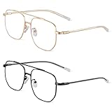 ACWOO Blaulichtfilter Brille, 2er-Set Polygon Anti Blaulicht Gaming Brillen Mode Brille, Blue Light...
