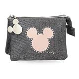 Joumma Disney Mickey Studs Geldbörse, Schwarz, 14 x 10 x 3,5 cm, Polyester, Schwarz, geldbörse