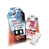 FXSTUFF Vampir Zähne Set für Halloween - Kunstblut, Abformmasse, Unisex - Passend für Horror...