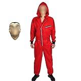 Yigoo Halloween Partner Kostüm Damen Herren Bankräuber Fasching Kostüm Karneval Overall mit Maske...
