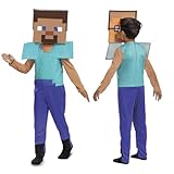 Disguise Minecraft Steve Kinder - Kostüm, blau, für Jungs im Alter zwischen 7-8 Jahren