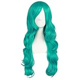 MapofBeauty charmante Kunststoff Faser lange wellige Perücke Frauen Party volle Perücken (dunkle...