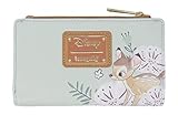 Loungefly Disney Bambi Dreamy Bi-fold Wallet, Grün, M, Geldbörse mit Reißverschluss