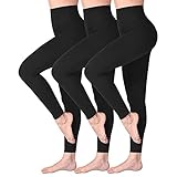 SINOPHANT Leggings Damen High Waist - Blickdicht Leggins mit Bauchkontrolle für Sport Yoga Gym(3...