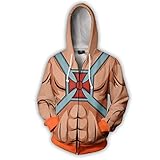 Tikoch For He-Man and the Masters of the Universe Cosplay-Kostüm, 3D-Druck, Sweatshirt,...