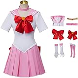 Foanja Sailor Chibi Moon Cosplay Kostüm Damen Anime Sailor Chibi moon Chibiusa Kampf Uniform mit...