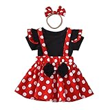 Lito Angels Minnie Mouse Kleid Kostüm Verkleidung mit Stirnband für Baby Mädchen Größe 12-24...