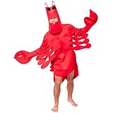 EraSpooky Herren Hummer-Kostüm für Erwachsene Karneval Halloween Fasching Overall Hut und Klauen