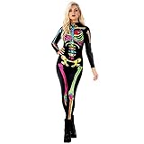 Halloween Kostüm Damen, Skelett Anzug Damen, Halloween Kostüm Skelett Damen, Skelett Kostüm Damen...