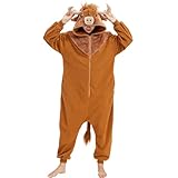 CUTTUECD Erwachsene Tier Onesie Halloween Kostüm Einteiler Cosplay Anzug für Damen Herren,...