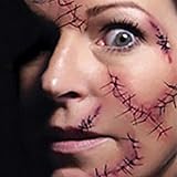 Chengzhi Temporäre Tattoos (10 Blatt) - Halloween Zombie Scars Tattoos Aufkleber mit gefälschten...