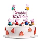 5pcs Piggy Cake Dekoration, Kinder Geburtstag Kuchen Dekoration, Party Kuchen Dekoration Tier Thema...