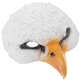 TOYANDONA Leder-Adlermaske Falkenkopf-Kostüm Halbgesichtsmasken Adler-Tier-Pu-Vogelmaske Für...