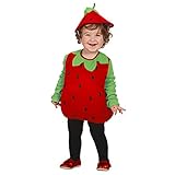 „STRAWBERRY“ (Overall, Kopfbedeckung) – (90-104 cm / 2-3 Jahre)