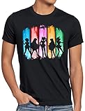 style3 Sailor Senshi Herren T-Shirt mond mondstein Moon Luna Mars Planet Anime, Größe:S