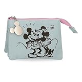 Joumma Disney Kisses M&M Geldbörse, Blau, 14 x 10 x 3,5 cm, Polyester, blau, geldbörse