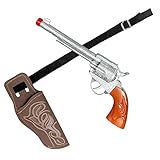 Boland 54384 - Cowboy-Set, Pistole und Gürtel mit Halfter, Kostüm Zubehör für Karneval und...